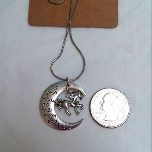 Moon and Unicorn Necklace